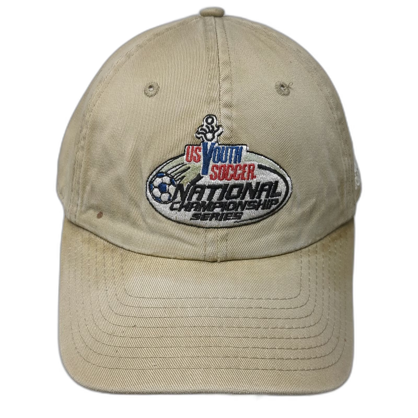 Adidas Us Youth Soccer National Championship Baseball Cap Beige One Size Hat